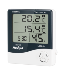 Stacja pogodowa bezprzewodowa termometr zegar Rebel