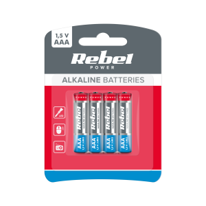 Baterie alkaliczne AAA LR03 R3 LR3 4 sztuki 1,5V paluszki Rebel