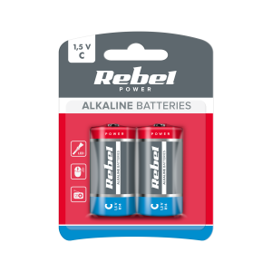 2x Bateria alkaliczna Rebel LR14 R14 C 1,5V