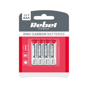 Baterie cynkowo węglowe REBEL R03 R3 4xAAA blister