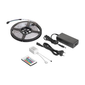 Taśma LED 5m RGB 12V 28W kolorowa wodoodporna sznur diodowy pilot zestaw