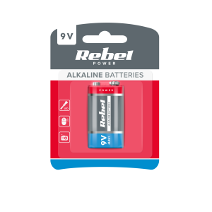 Bateria alkaliczna 9V 6LR61 6F22 R9 1 szt Rebel