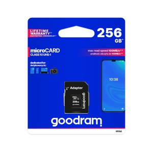 Goodram karta pamięci microSD 256 GB Class 10 UHS-I Adapter SD