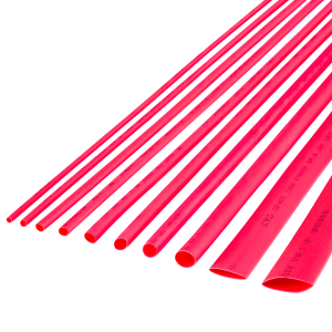 Rurka termokurczliwa zestaw rurek 6,5mm 1m 10szt czerwona Rebel