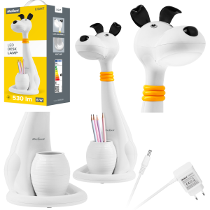 Lampka na biurko dla dzieci biurkowa LED PIES 3 barwy regulacja Rebel