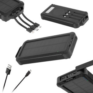 Powerbank solarny Kruger&Matz 10 000 mAh ładowanie bezprzewodowe latarka