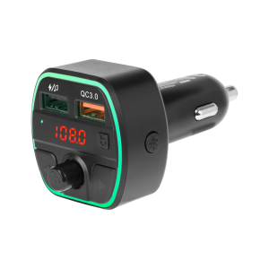 Transmiter Bluetooth 5.0 szybka ładowarka 2xUSB LED 12-24V Micro SD MP3