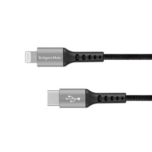 Kabel USB-C Lightning MFI iPhone 1m 15W KrugerMatz