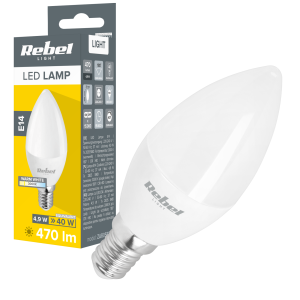 Żarówka lampa LED 5W świeca 3000K 230V Rebel