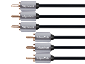 Kabel 3RCA-3RCA CINCH 1,8m Kruger&Matz