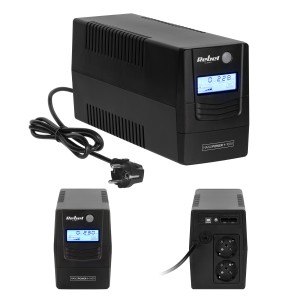 Zasilacz awaryjny komputerowy UPS REBEL 1000VA/600W 230 V 50Hz LCD USB RJ45