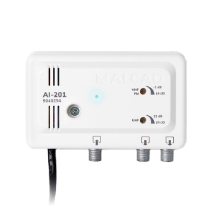 Wzmacniacz antenowy szerokopasmowy 2 TV VHF UHF AI-201 ALCAD