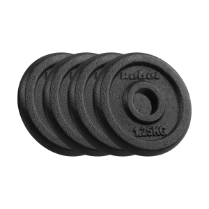 Obciążenie żeliwne zestaw 4x1.25kg 5KG otwór 31mm talerz klasyczny Rebel