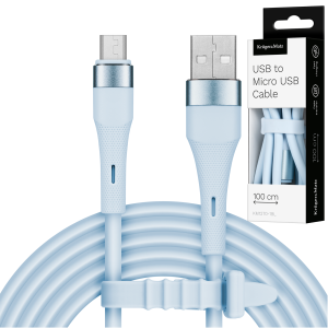 Kabel USB - microUSB 1m 12W silikonowy Kruger&Matz Basic