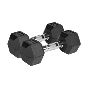 Hantle żeliwne gumowane HEX 2x6kg Rebel hexagonalne zestaw 12kg SOLIDNE