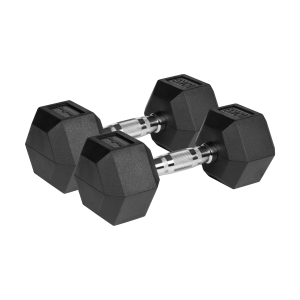 Hantle żeliwne gumowane HEX 2x10kg  Rebel hexagonalne zestaw 20kg SOLIDNE