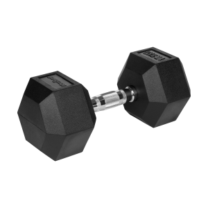 Hantel żeliwny gumowany sztangielka hantla HEX 17,5 kg Rebel hexagonalne