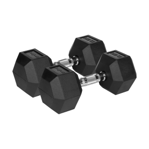 Hantle żeliwne gumowane HEX 2x 12,5 kg Rebel hexagonalne zestaw 25 kg SOLIDNE