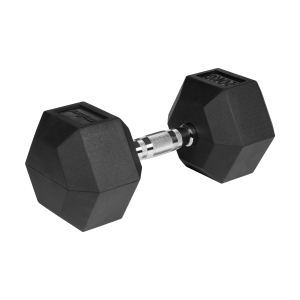 Hantel żeliwny gumowany sztangielka hantla HEX 20 kg Rebel hexagonalne