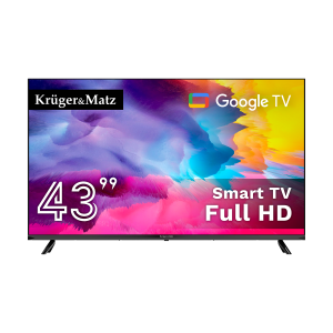 Telewizor Kruger&Matz 43" FHD Google TV,  DVB-T2/S2/T/C   H.265 HEVC