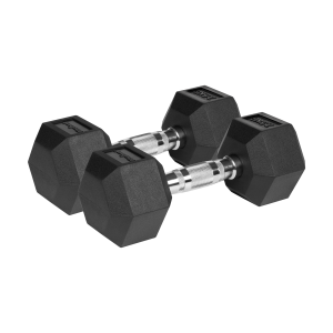 Hantle żeliwne gumowane hexagonalne hantel żeliwny HEX 2x 7,5 kg REBEL ACTIVE