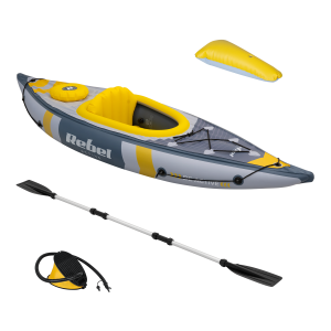 Kajak pompowany ponton dmuchany turystyczny Rebel wiosło pompka siedzisko