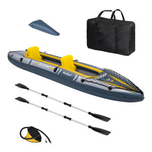 Kajak pompowany dwuosobowy dmuchany Rebel  350cm wiosła pompka torba ponton