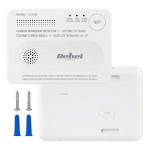 Czujnik tlenku węgla (czadu) KD-218B bezprzewodowy na baterie Rebel