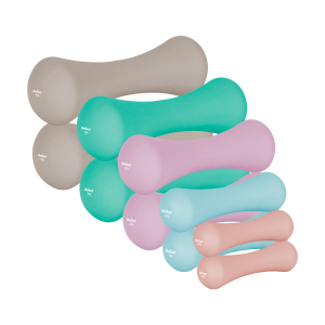 Hantelki żeliwne neoprenowe zestaw 21kg (2x0.5kg+2x1kg+2x2kg+2x3kg+2x4kg), REBEL ACTIVE