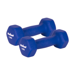 Hantelki żeliwne neoprenowe HEX 2x1.5kg do ćwiczeń treningu fitness Rebel