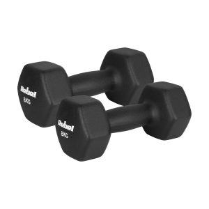 Hantelki żeliwne neoprenowe HEX 2x8kg do ćwiczeń treningu fitness Rebel