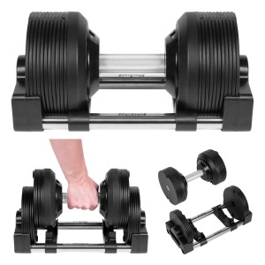 Hantel żeliwny regulowany automat 24 kg skok co 1kg Rebel