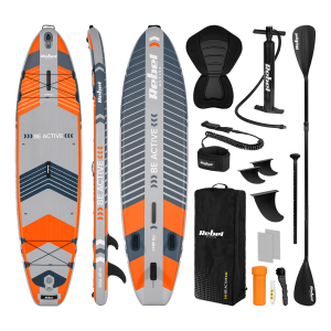 Deska SUP pompowana z siedziskiem do pływania 335cm wiosło zestaw plecak