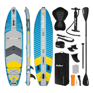 Deska SUP pompowana z siedziskiem do pływania 335cm wiosło zestaw plecak