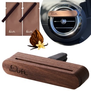 Zapach do samochodu DUFT - drewniany dyfuzor na kratkę +2 wkłady