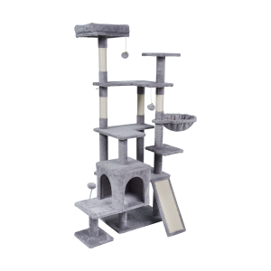 Drapak dla kota legowisko zabawka domek wieża budka wysoka 152 cm Rebel