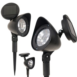 SOL0663 LAMPKA SOLARNA Ogrodowa LED REFLEKTOR Kierunkowy WBIJANY Z CZUJNIKIEM