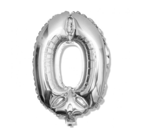 TG48096-0-S BALON CYFERKI 106CM "0" SREBRNA URODZINY
