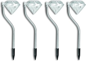 TG47860 LAMPA SOLARNA DIAMENTOWE  OGRODOWE DEKORACYJNE DIAMENTY ZESTAW 4SZT WBIJANE