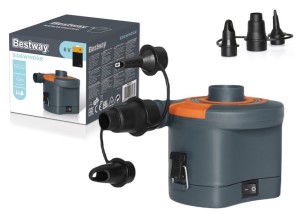 62141 POMPKA ELEKTRYCZNA NA BATERIE MATERAC PIŁKA BASEN BESTWAY