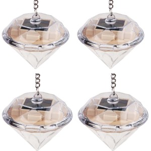 TG60449 DIAMENTOWE LAMPKI SOLARNE OGRODOWE DEKORACYJNE DIAMENTY ZESTAW 4SZT wiszące