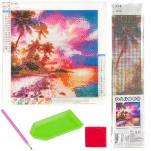 TG64203-11  HAFT DIAMENTOWY Diamond Painting Mozaika Diamentowa PLAŻA 5D