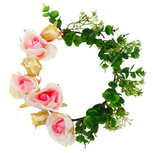 CV21140-2 WIANEK DEKORACYJNY WIOSENNY WIELKANOCNY RÓŻE KWIAT