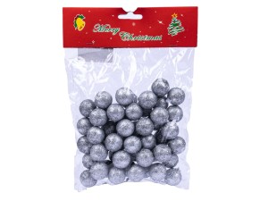 C79252 KULKI KULECZKI STYROPIANOWE BROKATOWE NA STROIK  3 KOLORY