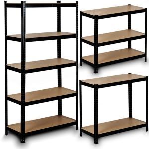 Regał metalowy magazynowy 180 x 90 x 40 cm Humberg HR-813 czarny