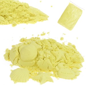 TG60132-2 PIASEK KINETYCZNY MAGICZNY 1KG PIASKOLINA KOLORY ŻÓŁTY cytrynowy
