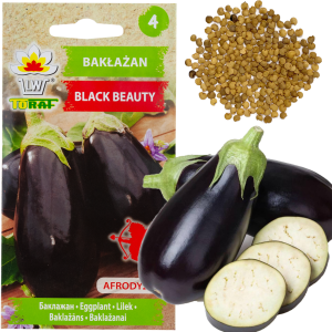 W1003 BAKŁAŻAN NASIONA OBERŻYNA BLACK BEAUTY FIOLETOWA GRUSZKA MIŁOŚCI 1G