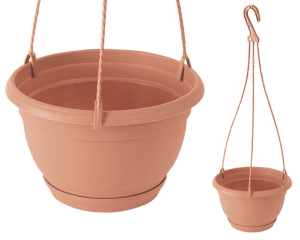 DAGW3-R624 DONICZKA DONICA PRODUKCYJNA WISZĄCA O 21cm BALKONOWA OKRĄGŁA Z HAKIEM 3,8L