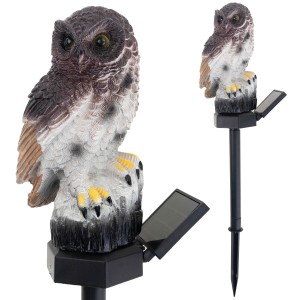 TG71281 LAMPA SOLARNA SOWA LED OGRODOWA DUŻA LAMPKA WBIJANA DEKORACJA DO OGRODU