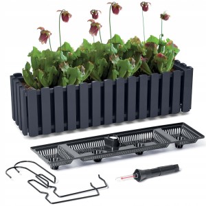 DDEF600W-S433 SKRZYNKA BALKONOWA DONICZKA 58cm Z UCHWYTAMI ANTRACYT miernik wilgoci